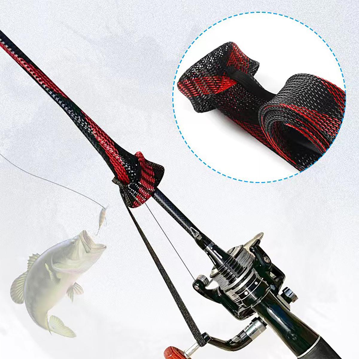 Fishing Gloves - 釣り竿編みネット保護カバー釣り道具スピニングキャスティングアイスフィッシングロッドソックスグローブ釣り用に最適