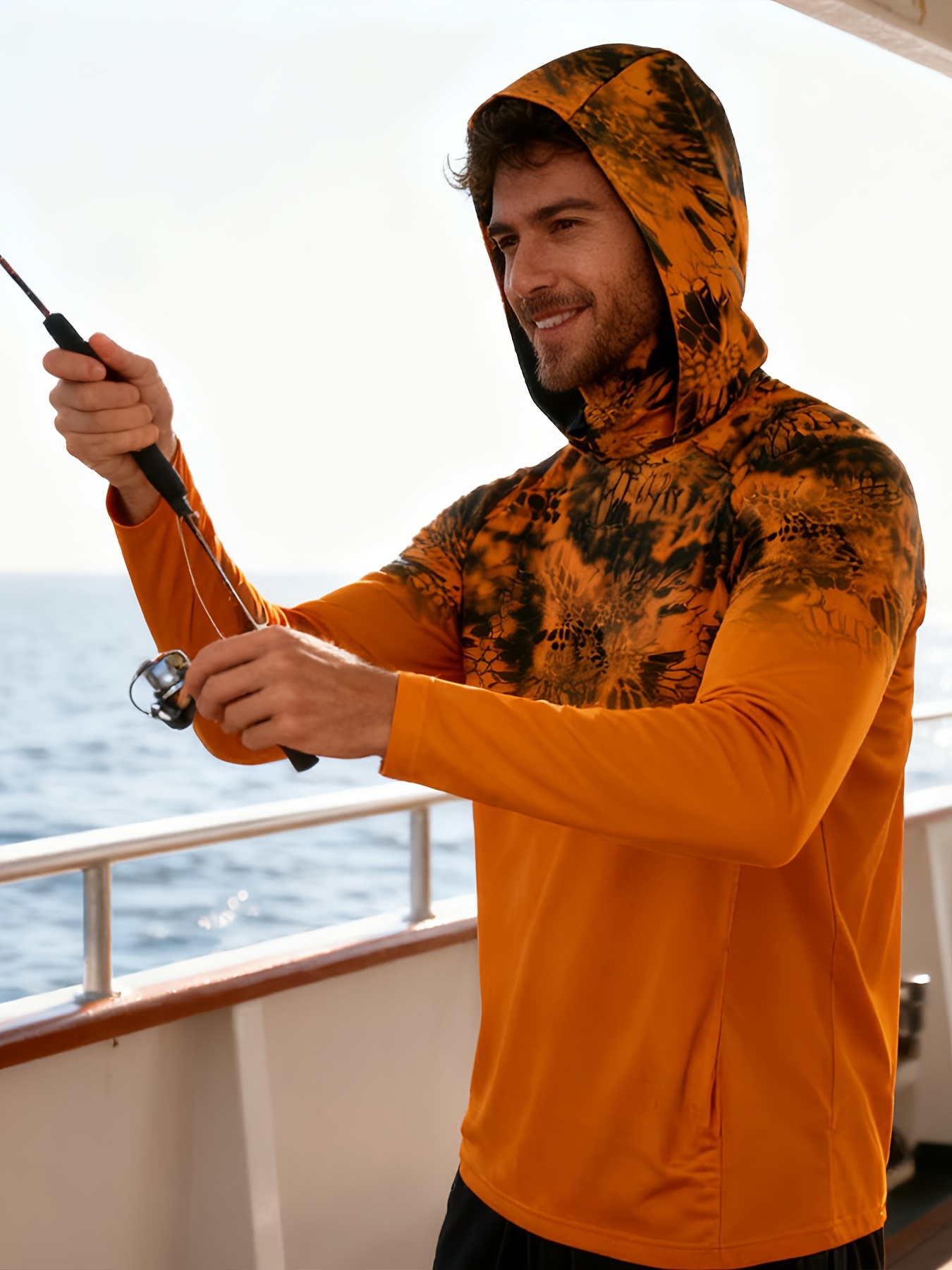 Fishing Mask Sun Protection - 2026年新モデル UVカット長袖フード付きフィッシングシャツ - UVカットフィッシングマスク付き衣類