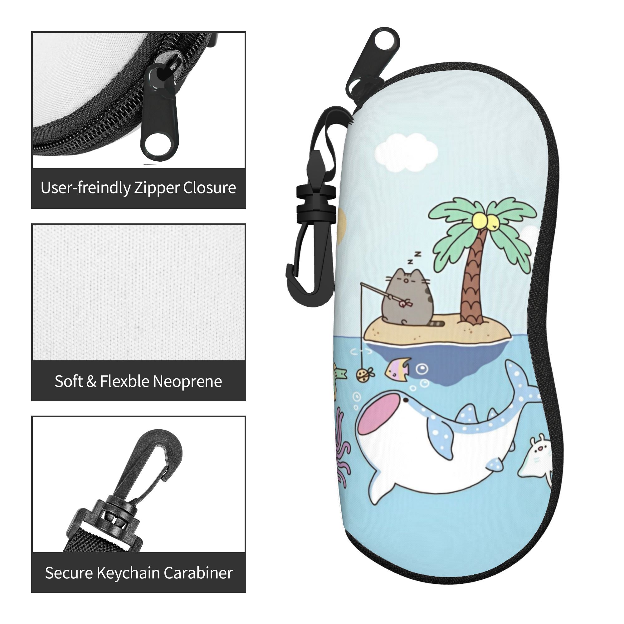 面白いP-Pusheencatsフィッシンググラスケース 男 - Fishing Bag Waterproof のレビューと価格