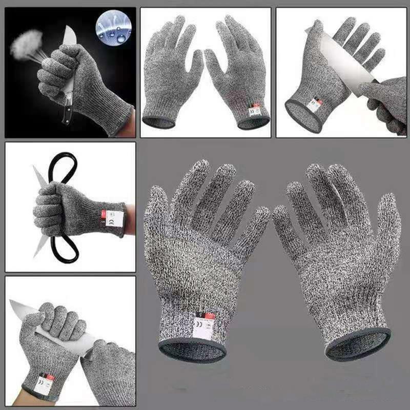 レベル 5 カットプルーフ刺しにくいワイヤー金属手袋キッチン - Fishing Gloves のレビューと価格